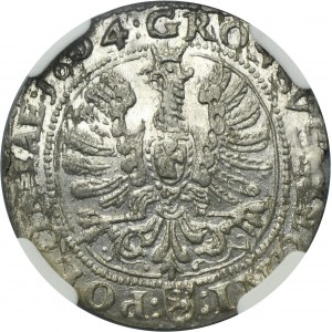 Sigismund III Vasa, Groschen Krakau 1604 - NGC MS62