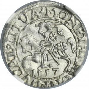 Sigismund II August, 1/2 Groschen Vilnius 1557 - LI/LITVA - NGC MS64