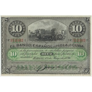 Cuba, 10 pesos 1896