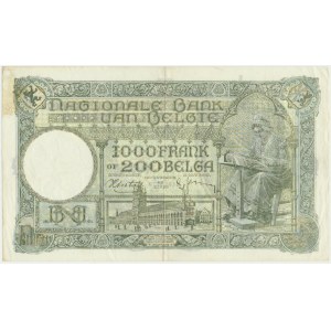 Belgium, 1.000 Francs - 200 Belgas 1940