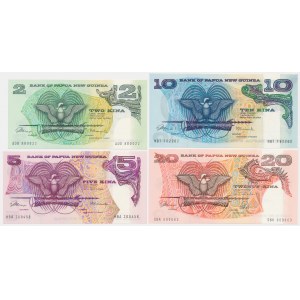 Papua New Guinea, 2-20 Kina (1975-2002) (4 pcs.)