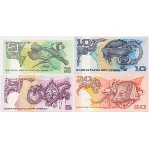 Papua New Guinea, 2-20 Kina (1975-2002) (4 pcs.)