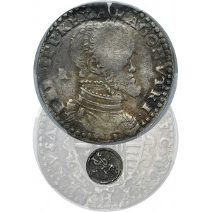 Sigismund II August, 1/2 Thaler NEAPOLITAN SUM 1564 - PCGS VF DETAILS - VERY RARE