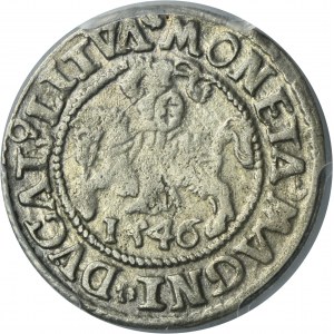 Sigismund II August, 1/2 Groschen Vilnius 1546 - L/LITVA - PCGS AU DETAIL