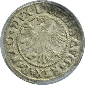 Sigismund II August, 1/2 Groschen Vilnius 1546 - L/LITV - PCGS XF DETAIL
