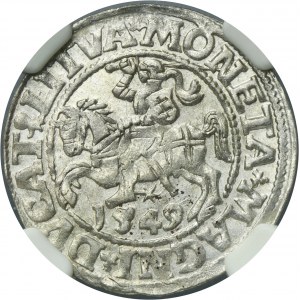 Sigismund II August, 1/2 Groschen Vilnius 1549 - LI/LITVA - NGC MS62