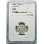 Sigismund II August, 1/2 Groschen Vilnius 1549 - LI/LITVA - NGC MS62