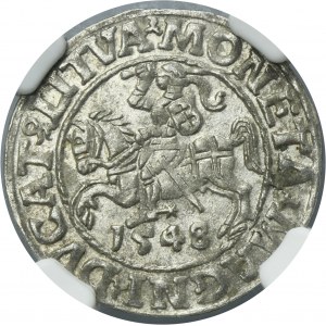 Sigismund II August, 1/2 Groschen Vilnius 1548 - LI/LITVA - NGC MS63