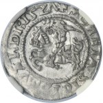 Sigismund I the Old, 1/2 Groschen 1527 - NGC MS61 - VERY RARE, SIGIMVAИDI error