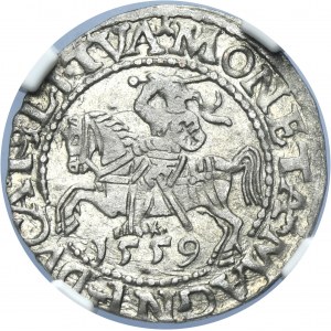 Sigismund II August, 1/2 Groschen Vilnius 1559 - L/LITVA - NGC MS61