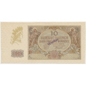 10 złotych 1940 - bez oznaczenia serii i numeracji - WERTLOS - RZADKIE
