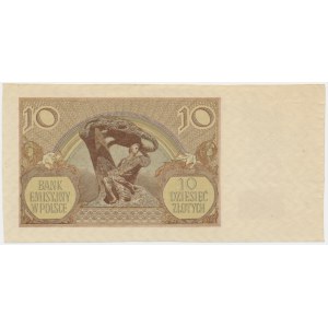10 złotych 1940 - bez oznaczenia serii i numeracji - WERTLOS - RZADKIE