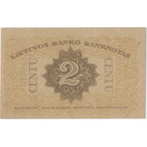 Lituanie, 2 cents 1922