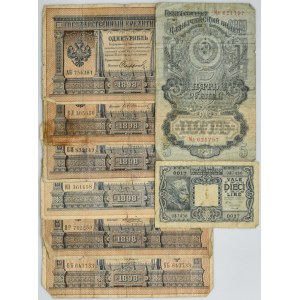 Group of Russia, Italy, set of 8 banknotes (1898-1947)