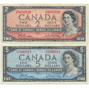 Canada, set of 2-5 Dollars 1954 (2 pcs.)