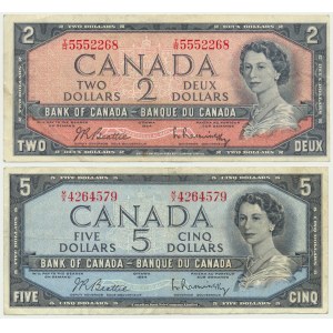 Canada, set of 2-5 Dollars 1954 (2 pcs.)