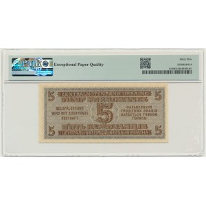 Ukraine, 5 Karbovanez 1942 - PMG 65 EPQ