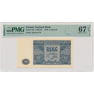 5 złotych 1946 - PMG 67 EPQ