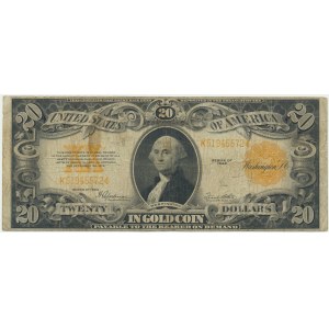 USA, Gold Certificate, 20 Dollars 1922 - Speelman & White -