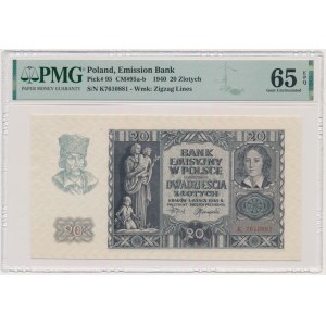 20 złotych 1940 - K - PMG 65 EPQ