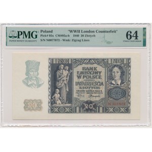 20 złotych 1940 - K - PMG 64