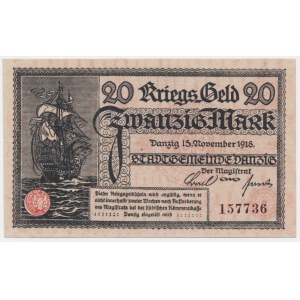 Danzig, 20 Mark 1918