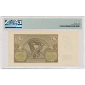10 złotych 1940 - H - PMG 64 - rzadsza seria
