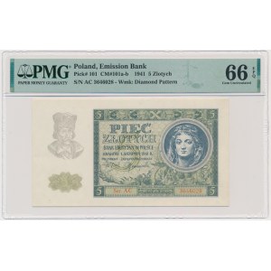 5 złotych 1941 - AC - PMG 66 EPQ