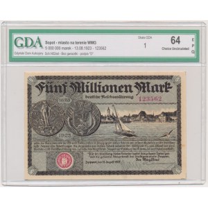 Sopot (Zoppot), 5 million Mark 1923 - GDA 64 EPQ