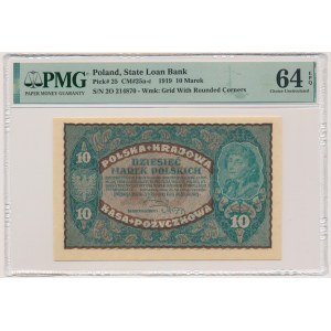 10 marek 1919 - II Serja O - PMG 64 EPQ