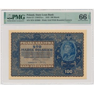 100 marek 1919 - IE Serja N - PMG 66 EPQ