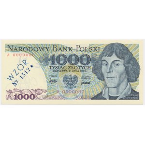 1 000 Or 1975 - MODÈLE - A 0000000 - No. 1512 -.