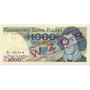 1.000 złotych 1979 - WZÓR - BM 0000000 - No.0831 -
