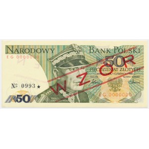 50 Zloty 1986 - MODELL - EG 0000000 - Nr.0993 -.