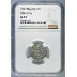 Sigismund I the Old, 1/2 Groschen Vilnius 1522 - NGC AU53
