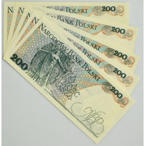 Zestaw, 200 złotych 1979-86 (5 szt.)