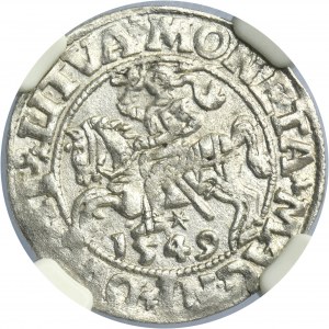 Sigismund II August, 1/2 Groschen Vilnius 1549 - LI/LITVA - NGC MS61