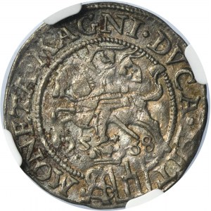 Sigismund II Augustus, Groschen Tykocin 1568 - L/LIT - NGC AU DETAILS