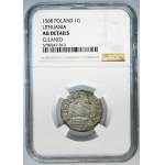 Sigismund II Augustus, Groschen Tykocin 1568 - L/LIT - NGC AU DETAILS