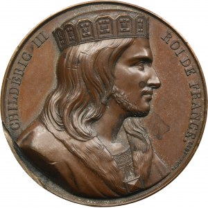France, Medal Monarchs of France, Childeric III 1839
