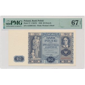 20 złotych 1936 - AS - PMG 67 EPQ