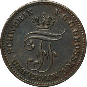 Germany, Grand Duchy of Mecklenburg-Schwerin, Friedrich Franz II, 2 Pfennig Dresden 1872 B - ex. Dr. Max Blaschegg