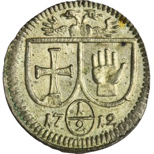 Germany, City of Schwäbisch Hall, 1/2 Kreuzer 1712 - ex. Dr. Max Blaschegg
