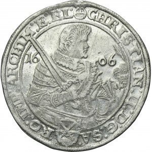 Germany, Saxony, Christian II, Johann Georg I and August, Thaler Dresden 1606