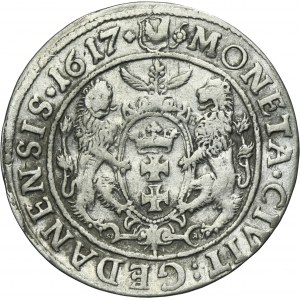 Sigismund III Vasa, 1/4 Thaler Danzig 1617 - PRVS:⠛ - RARE