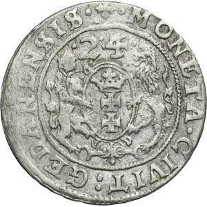 Sigismund III Vasa, 1/4 Thaler Danzig 1624/3 - PR•