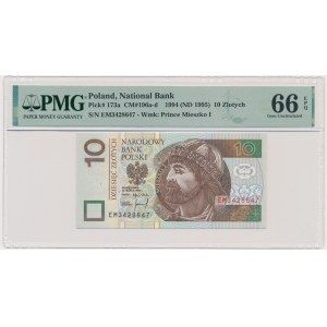 10 złotych 1994 - EM - PMG 66 EPQ