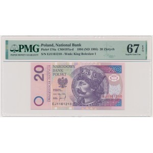20 złotych 1994 - EJ - PMG 67 EPQ