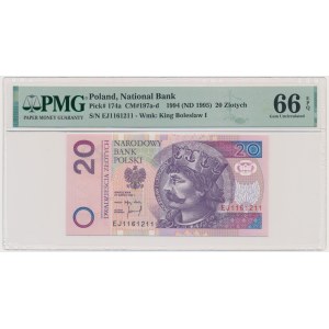 20 złotych 1994 - EJ - PMG 66 EPQ