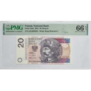 20 złotych 2012 - AA - PMG 66 EPQ